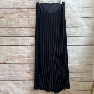 NEW WITH TAGS CACHE‎ ACCORDION PLEATED WIDE LEG EVENING PANTS IN BLACK